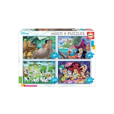 Afbeelding van Educa puzzel Disney classic multi 4 puzzels 50 80 100 150 stukjes