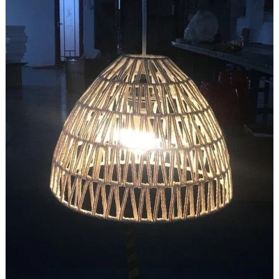 Afbeelding van Jute Touw Hanglamp, Handgemaakt, Naturel, 33 cm