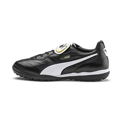 Afbeelding van Puma KING TOP TT Voetbalschoenen voor kunstgras, Heren, Maat: 39, Black/white Leer