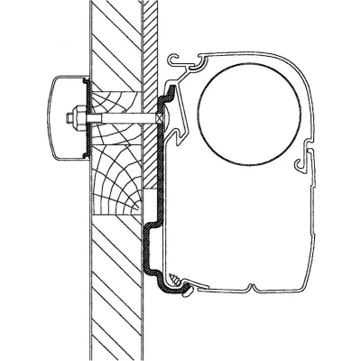 Afbeelding van Thule Eden Allegro Set Montageadapter Kleurloos Luifels Accessoires
