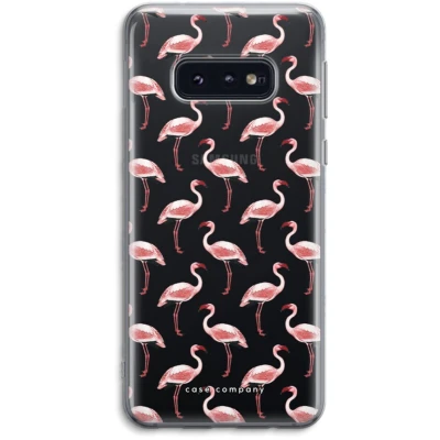 Afbeelding van Case Company® hoesje geschikt voor Samsung Galaxy S10e Flamingo Soft Cover Telefoonhoesje Bescherming aan alle Kanten en Schermrand