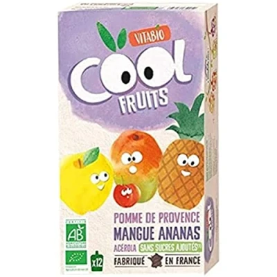 Image de Vitabio Cool Fruits Gourdes La Pat&#039; Patrouille Pomme Mangue Ananas 12 x 90 g BIO