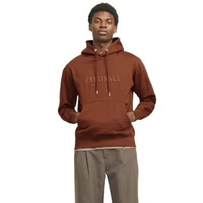 Afbeelding van Jack &amp; Jones Jorfrederiksberg Hoodie, Heren, Maat: Medium, Brown