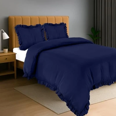 Afbeelding van Utopia Bedding Dekbedovertrekset Microvezel polyester dekbedovertrek 200 x cm + 2 kussenslopen 80 Marineblauw