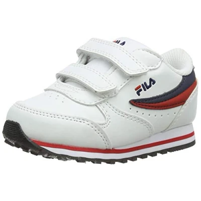Afbeelding van Fila Orbit Infants Unisex Sneakers laag voor kinderen, Maat: 25, White/dress blue Imitatieleer/ textiel
