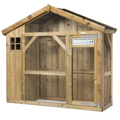 Afbeelding van Voldux Volière S2 Links Vogelverblijven 215x70x185 cm Naturel