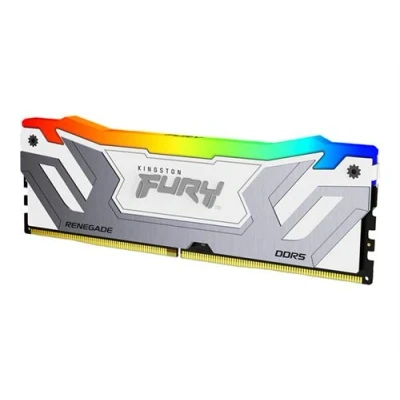 Image de Kingston FURY Renegade RGB DDR5 module 24 Go DIMM 288 broches 4200 MHz / PC5 67200 CL40 1.45 V mémoire sans tampon on die ECC blanc et argent