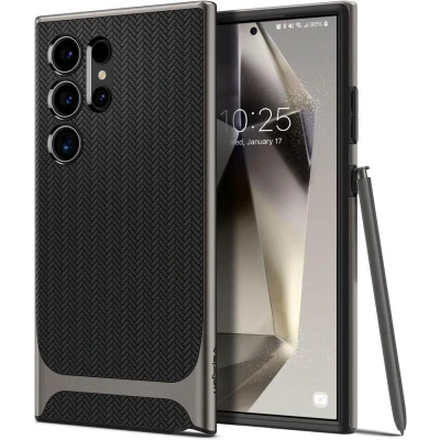 Afbeelding van Spigen Neo Hybrid Hoesje Geschikt voor Samsung Galaxy S24 Ultra Back Cover Gunmetal