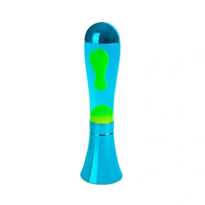 Afbeelding van Balvi lava lamp Magma Blauw lime Aluminium / 45 x 12 cm