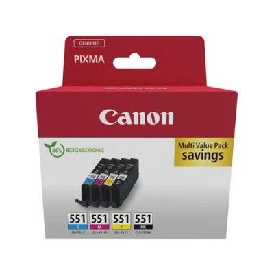 Image de Canon Multipack Cli 551 Noir cyan magenta jaune (6509b016)