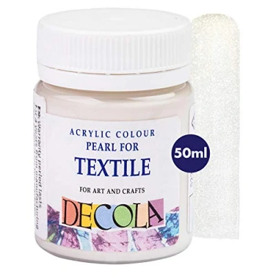 Afbeelding van Decola — Textielverf Wit Glitter 50ML Met Hoog Pigmentgehalte Gemaakt door Nevskaya Palitra