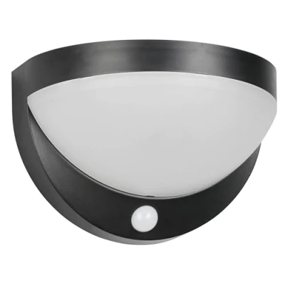 Afbeelding van Reality Leuchten COBRE R24716132, kunststof mat zwart, led 8 watt, hybride zonne batterij/batterij, schemeringssensor, bewegingssensor