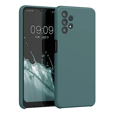 Afbeelding van kwmobile telefoonhoesje geschikt voor Samsung Galaxy A32 5G Hoesje met siliconen coating Smartphone case in Arctische nacht