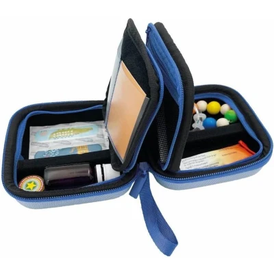 Afbeelding van PILLBASE Baby Case Lege verzorgingsset Reisapotheek Toilettas voor op reis Familie Draagbaar en mobiel Reisopslag, Mini Blauw, 12,3 x 6,7 cm,