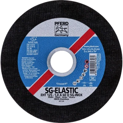 Afbeelding van PFERD EHT 125 1,0 SG CLASSIC STEELOX 61341106 Doorslijpschijf recht mm 25 stuk(s) RVS, Staal