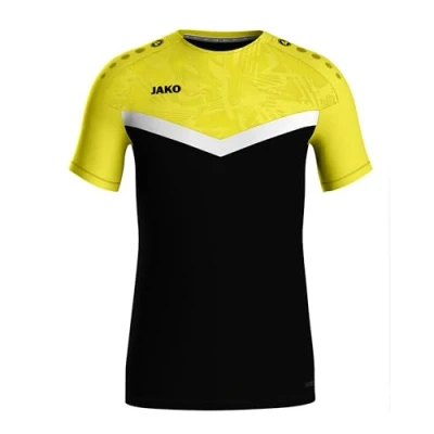 Afbeelding van JAKO T shirt Iconic zwart/zachtgeel S / 3XL
