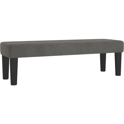 Afbeelding van Bankje 100x30x30 cm fluweel donkergrijs