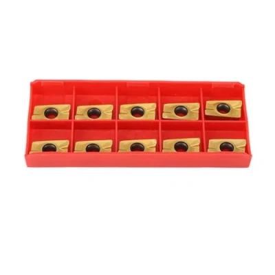 Afbeelding van Apmt1604 10 stuks hardmetalen draaiplaten, hardheidsgraad 15 50 hrc, met hoge hardheid, thermische weerstand en