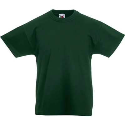 Afbeelding van Fruit of the Loom T shirt voor kinderen, uniseks, 13 jaar, Verde (Verde Bottiglia), 12 Bottiglia