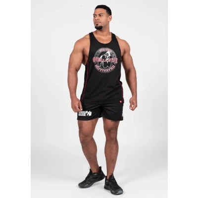 Afbeelding van Gorilla Wear Casper Stringer Top, Heren, Maat: 3XL, Black red