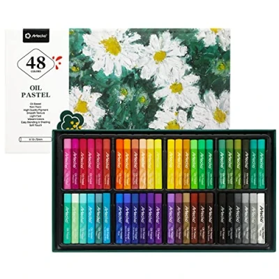 Afbeelding van Artecho 48 stuks zachte oliepastels voor schilderen, tekenen, mengen, kunstbenodigdheden kunstenaars, beginners, studenten, leraren