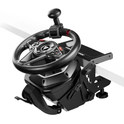 Image de Pack Volant gaming Thrustmaster T128 SimTask pour Xbox et PC + Système d&#039;attache Steering Kit jeux de simulation