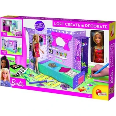 Image de Loft a monter et décorer éco responsable Barbie en carton rigide avec poupée