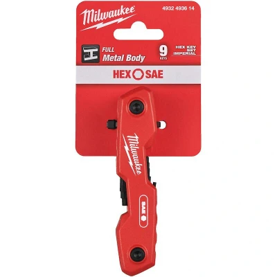 Afbeelding van MILWAUKEE 4932493614 inbussleutelset vouwbaar 9 delig