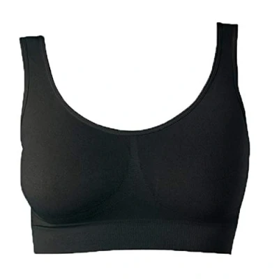 Afbeelding van UnsichtBra Bustier beugelbeha, wellness beha, zachte sportbeha voor slapen en borstvoeding, in vele kleuren, zwart.