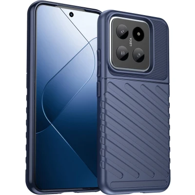 Afbeelding van iMoshion Hoesje Geschikt voor Xiaomi 14 Siliconen Thunder Backcover Donkerblauw