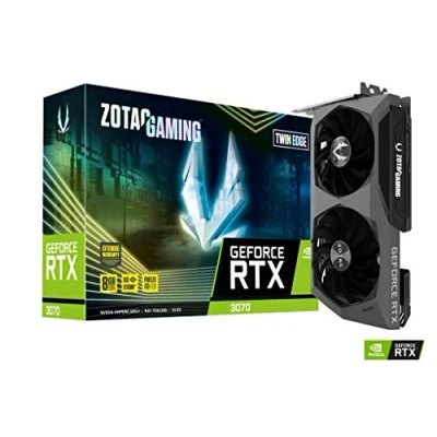 Image de Carte Graphique Zotac GeForce RTX 3070 Twin Edge ZT A30700E 10PLHR 8Go GDDR6 14000MHz PCI Express 4.0 Noir