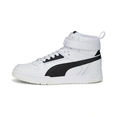 Afbeelding van Puma RBD GAME Unisex Sneakers hoog, Maat: 38, White/black/gold Leer en imitatieleer