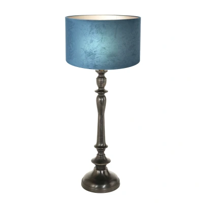 Afbeelding van Steinhauer tafellamp Bois zwart metaal 30 cm E27 fitting 3772ZW