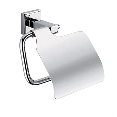Afbeelding van GEDY Colorado toiletpapierhouder, roestvrij staal en verchroomd, bevestigd met schroeven of lijm, ondersteund gewicht 7 kg, 12 x 14,3 6,5 cm