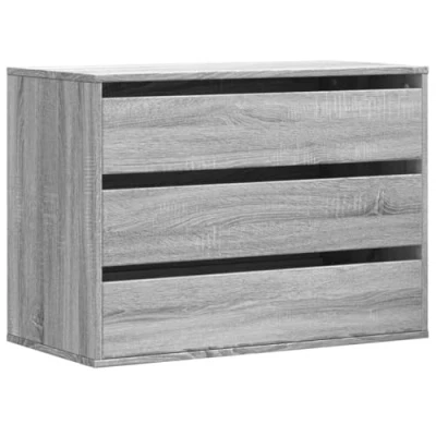 Afbeelding van Ladekast 80x41x58 cm bewerkt hout grijs sonoma eikenkleurig