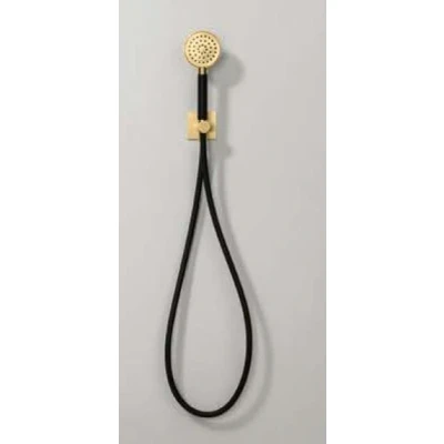 Afbeelding van SB Rubinetterie Universale handdoucheset met slang en ophanghaak geborsteld messing goud PVD 1208953551