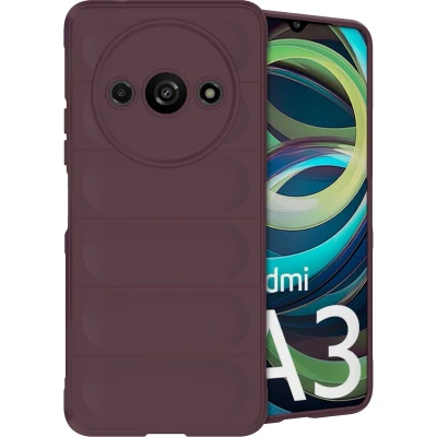 Afbeelding van iMoshion Hoesje Geschikt voor Xiaomi Redmi A3 Siliconen EasyGrip Backcover Aubergine