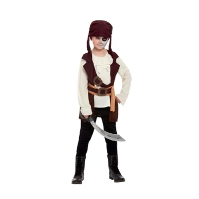 Afbeelding van Smiffys Kinder Kostuum Kids tm 12 jaar Dark Spirit Pirate Bruin