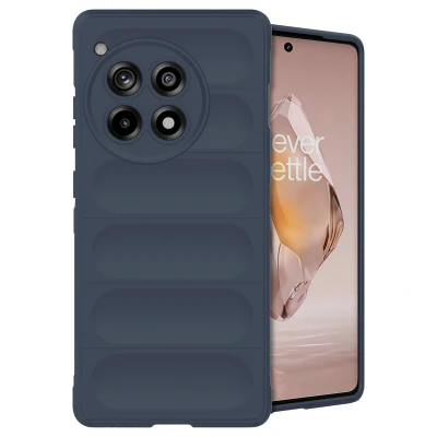 Afbeelding van iMoshion Hoesje Geschikt voor OnePlus 12R Siliconen EasyGrip Backcover Donkerblauw