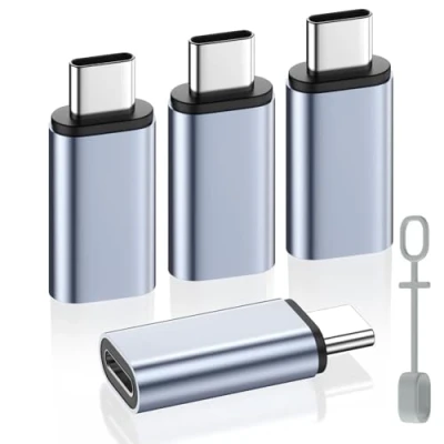 Afbeelding van MoKo Lightning Female to USB C Male Adapter 2 Pack, Type Charger Connector voor iPhone 15 Pro Max Plus, iPad, naar Ondersteuning Opladen / Data Transfer, NIET Audio/OTG,