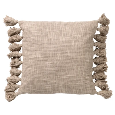 Afbeelding van Dutch Decor RUBY Kussenhoes 45x45 cm 100% katoen met flosjes Pumice Stone beige