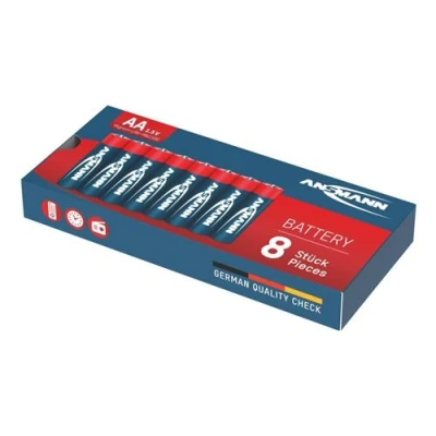 Image de Piles Alcalines LR06 AA 1,5V Gaine de 8 Ansmann