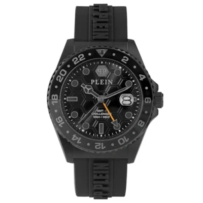 Afbeelding van Philipp Plein GMT I Challenger PWYBA1023 Horloge Siliconen Zwart Ø 44 mm