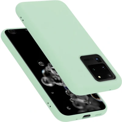 Afbeelding van Cadorabo Hoesje geschikt voor Samsung Galaxy S20 ULTRA in LIQUID LICHT GROEN Beschermhoes gemaakt van flexibel TPU silicone Case Cover