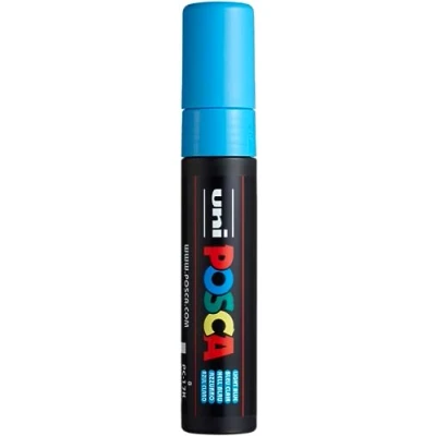 Afbeelding van uni ball Paint Marker op waterbasis Posca PC 17K lichtblauw 5 stuks