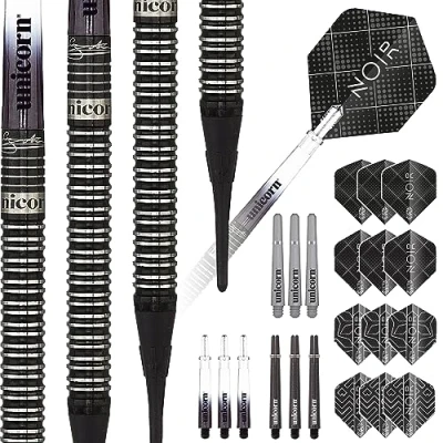 Afbeelding van Unicorn Gary Anderson Noir 70% Soft Tip Dartpijlen