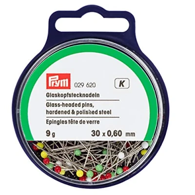 Afbeelding van Prym 0,60 x 30 mm, 9 g, nummer pinnen, glas headed