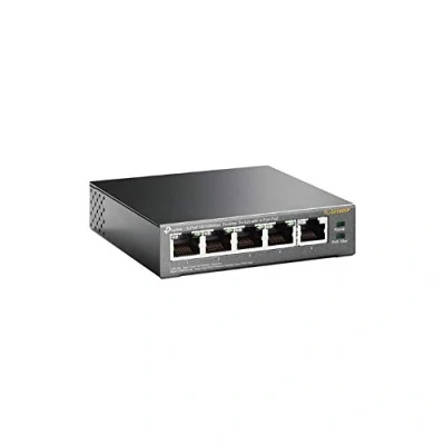 Afbeelding van TP Link PoE switch (TL SF1005P V2) 5 10/100M poorten, 4 67W voor alle metalen behuizing, eenvoudige installatie, ideaal het creëren van een veelzijdig en betrouwbaar bewakingsnetwerk