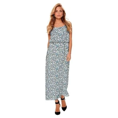 Afbeelding van ONLY Onlwinner SL NOOS WVN Maxijurk Night sky, Dames, Maat: 40, sky