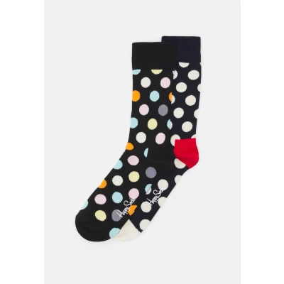 Afbeelding van Happy Socks Classic BIG DOT Unisex 2 PACK Sokken, Maat: 36 40, Black multi